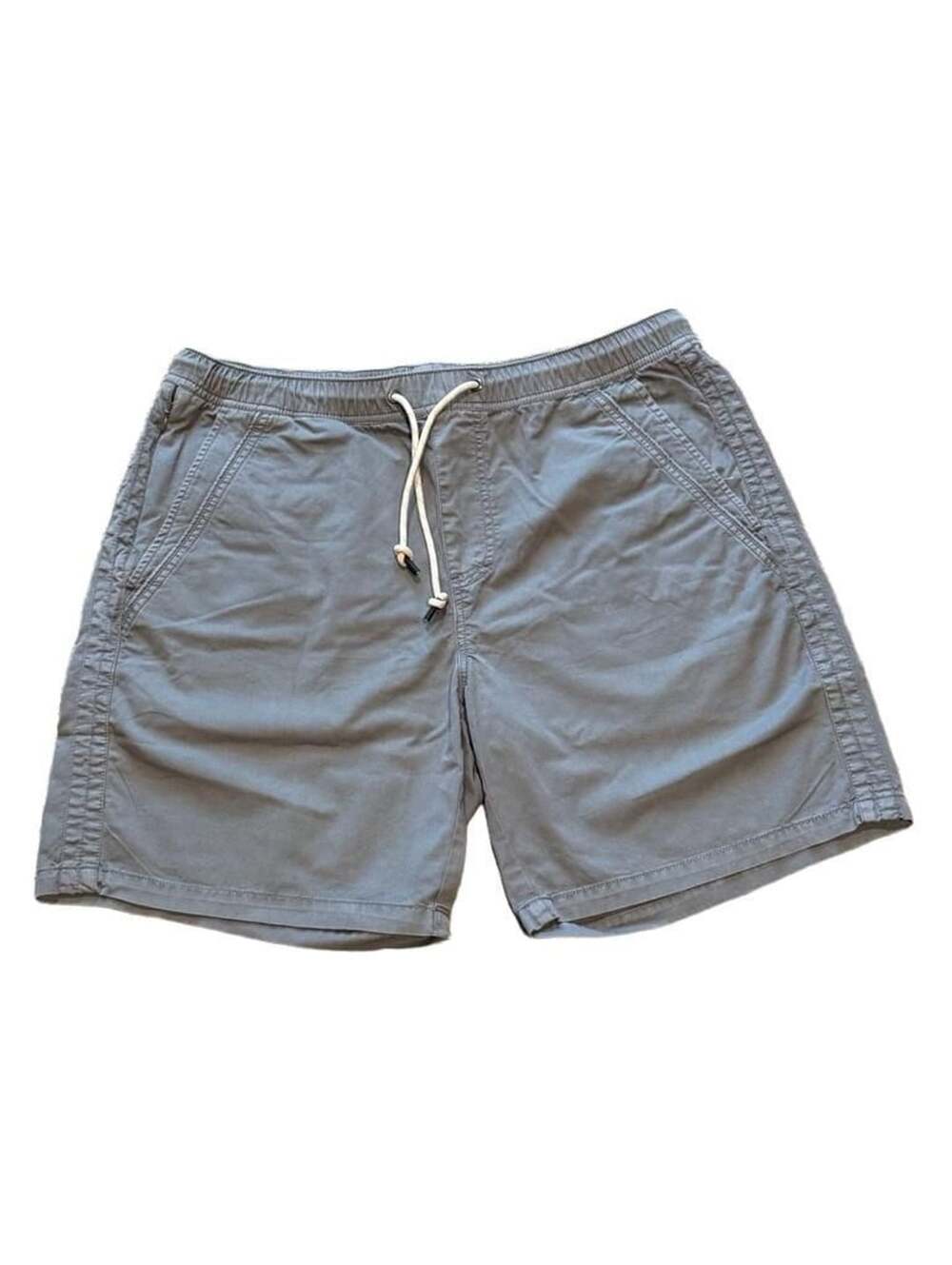 Union Gray Elastic Waist Drawstring Casual Shorts Size L